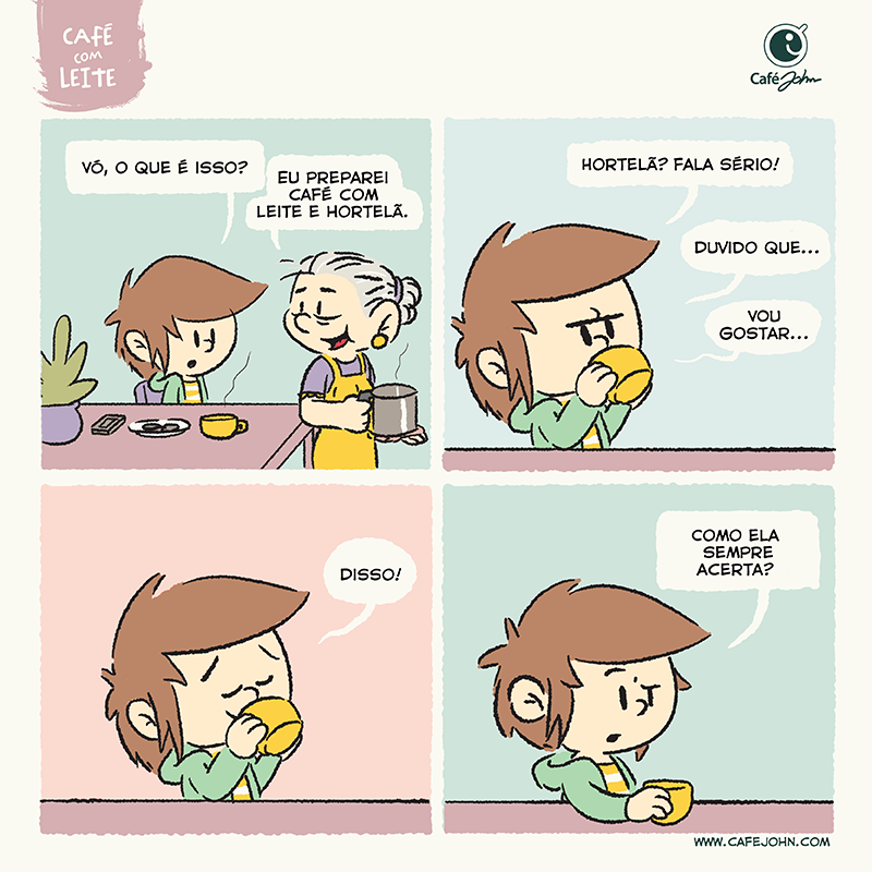 Leite com Hortelã