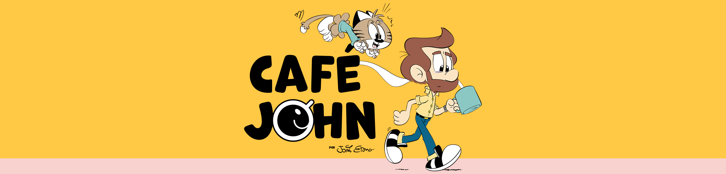 Café John com personagens e ilustrações de João Edno